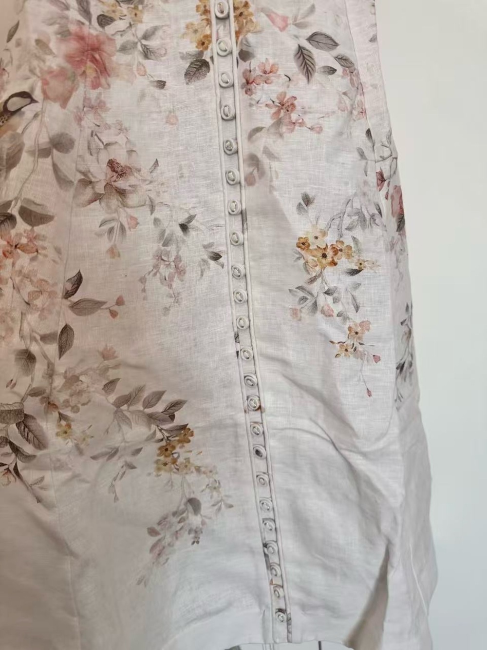 Zimmermann Cream Floral Maxi Dress with Pink & Orange Accents size 0 - Picture 11 of 16